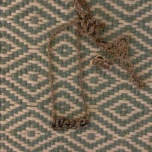 Beaded sparkle love cursive love necklace